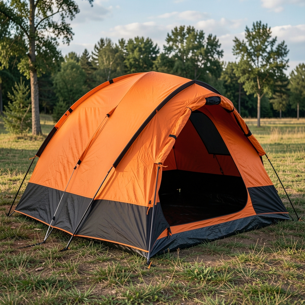 Jackery Explorer 1000 Plus güç istasyonu turuncu siyah tasarım kamp çadırının yanında